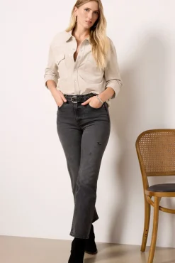 Tops & Tees<EVEREVE Arli Faux Suede Shirt Bone