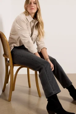 Tops & Tees<EVEREVE Arli Faux Suede Shirt Bone