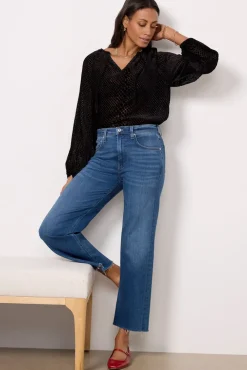 Tops & Tees<EVEREVE Arlo Velvet Burnout Top Black