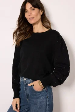 Sweaters<EVEREVE Arya Studded Pullover Black