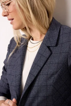 Blazers & Jackets<EVEREVE Asher Plaid Blazer Navy