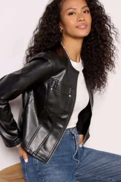 Blazers & Jackets<EVEREVE Ashton Zip Moto Black