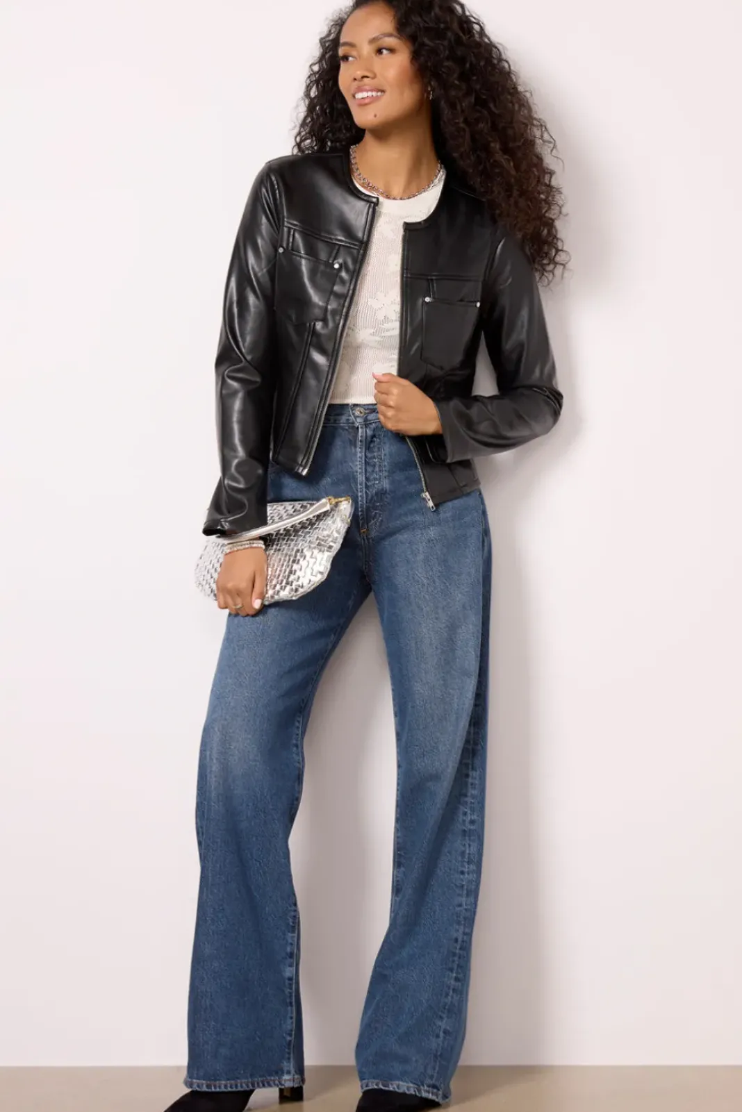 Blazers & Jackets<EVEREVE Ashton Zip Moto Black