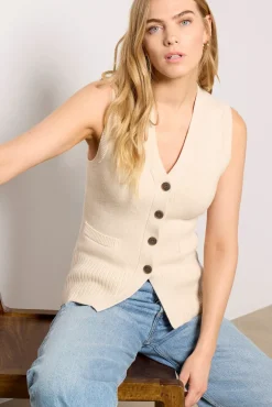 Sweaters<PISTOLA Audra Vest Softdove