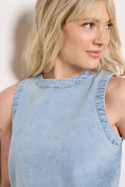 Tops & Tees<EVEREVE Avery Denim Shell Top Blue