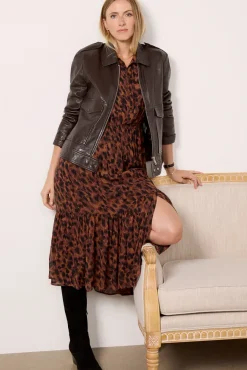 Blazers & Jackets<AVEC LES FILLES Aviator Zip Front Jacket Espresso