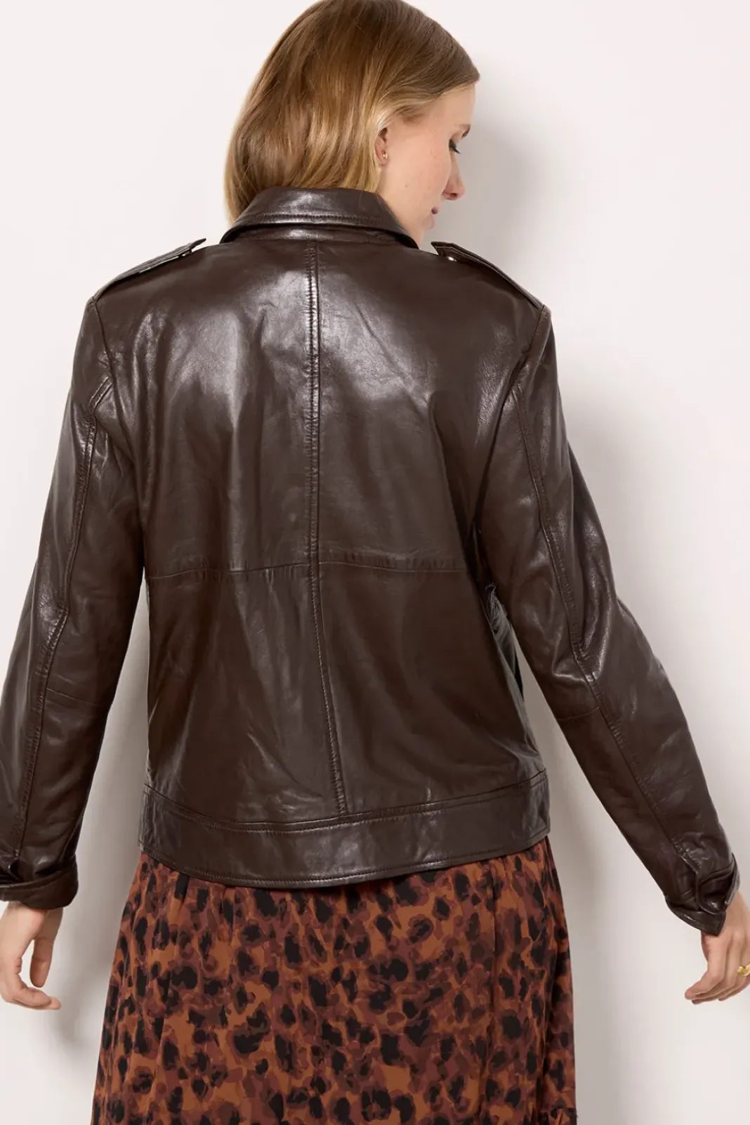 Blazers & Jackets<AVEC LES FILLES Aviator Zip Front Jacket Espresso