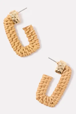 Jewelry<EVEREVE Avila Basket Weave Hoops Natural