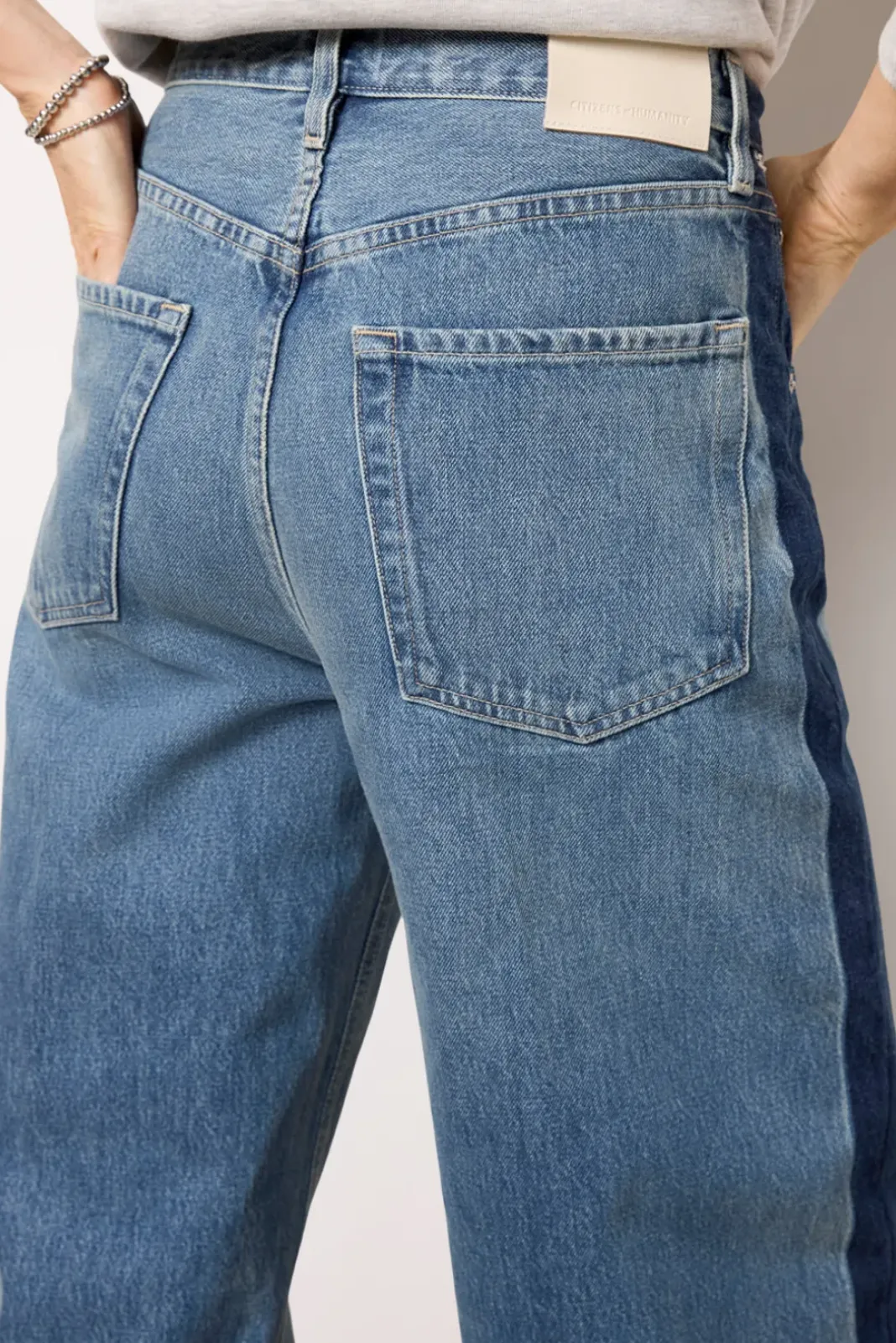 Jeans<CITIZENS OF HUMANITY Ayla Baggy w Tuxedo Stripe Drome