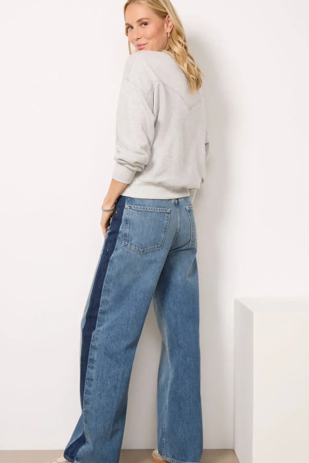 Jeans<CITIZENS OF HUMANITY Ayla Baggy w Tuxedo Stripe Drome