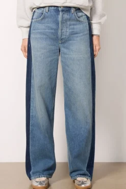 Jeans<CITIZENS OF HUMANITY Ayla Baggy w Tuxedo Stripe Drome