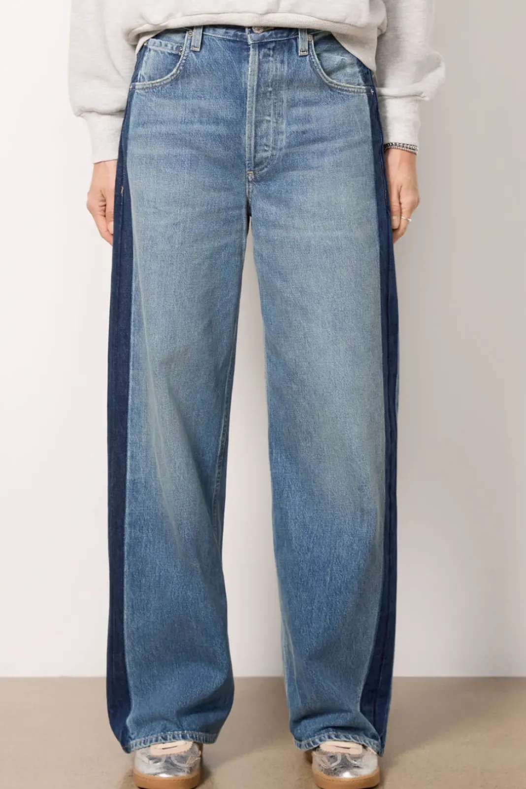 Jeans<CITIZENS OF HUMANITY Ayla Baggy w Tuxedo Stripe Drome