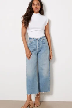 Jeans<CITIZENS OF HUMANITY Ayla Raw Hem Crop Sodapop