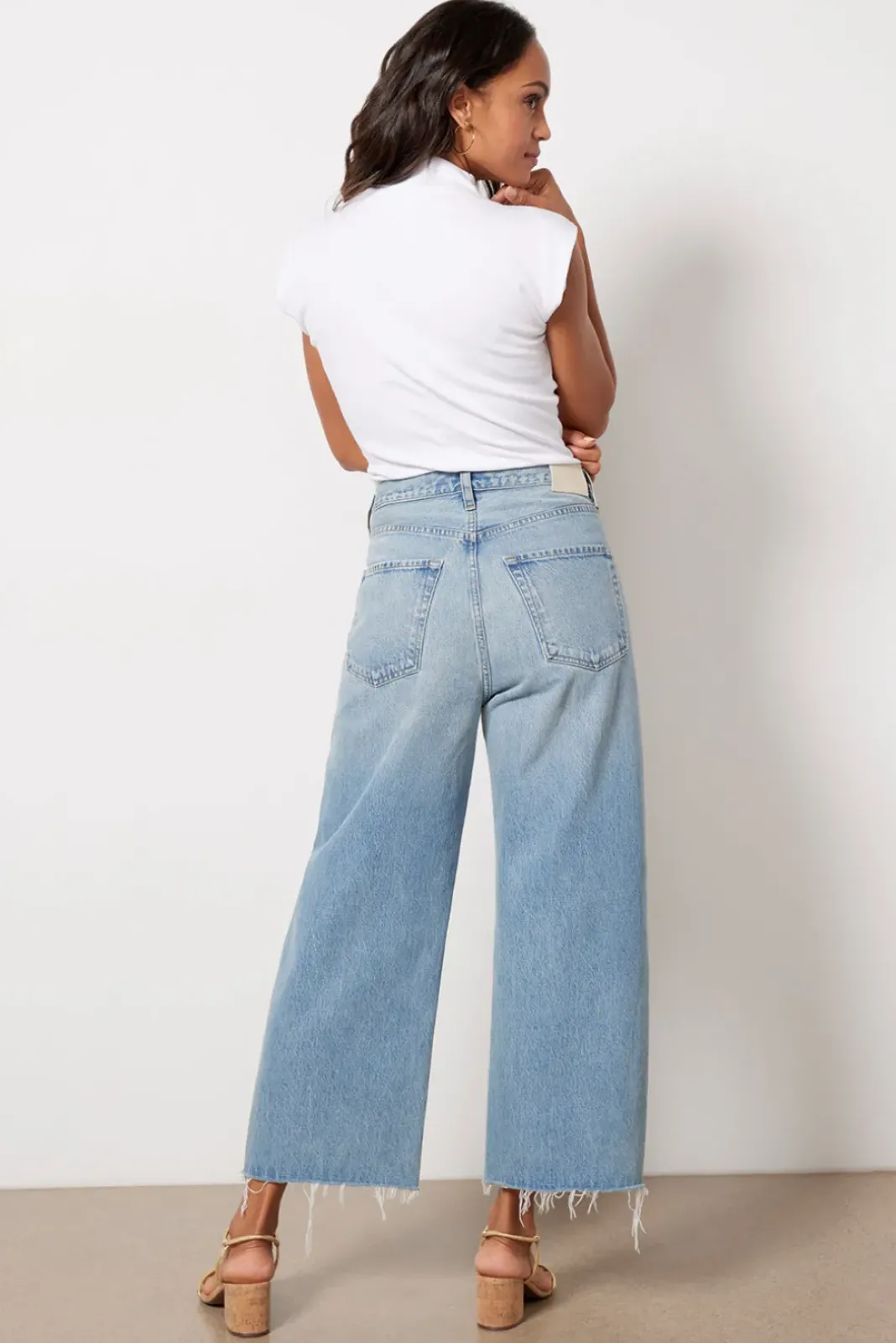 Jeans<CITIZENS OF HUMANITY Ayla Raw Hem Crop Sodapop