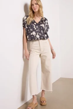 Jeans<CITIZENS OF HUMANITY Ayla Raw Hem Crop Almondette