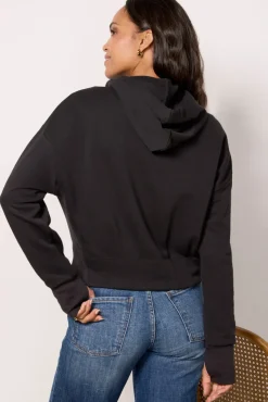 Sweatshirts<EVEREVE Baylor Corset Hoodie Black