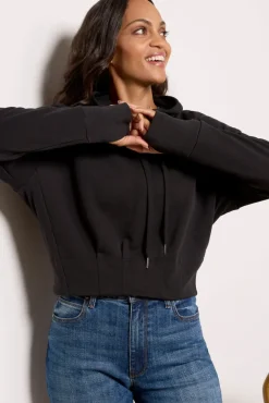 Sweatshirts<EVEREVE Baylor Corset Hoodie Black