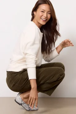 Sweatshirts<EVEREVE Baylor Corset Sweatshirt Offwhite