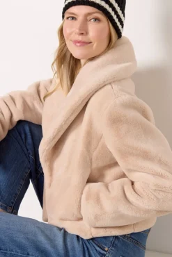 Blazers & Jackets<BLANKNYC Be My Guest Faux Fur Jacket Tan