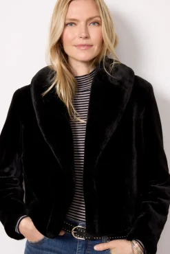 Blazers & Jackets<BLANKNYC Be My Guest Faux Fur Jacket Black
