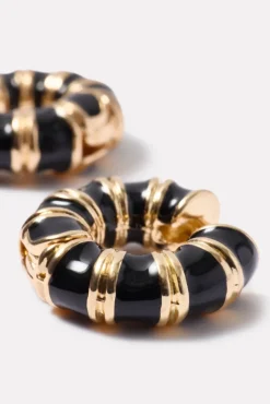 Jewelry<EVEREVE Becca Hoops Black/Gold