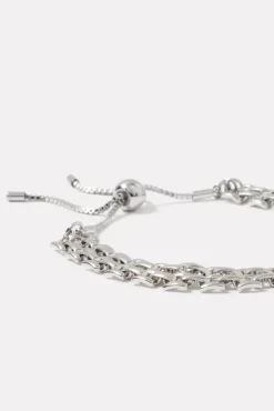 Jewelry<EVEREVE Benson Mesh Pull Bracelet Silver