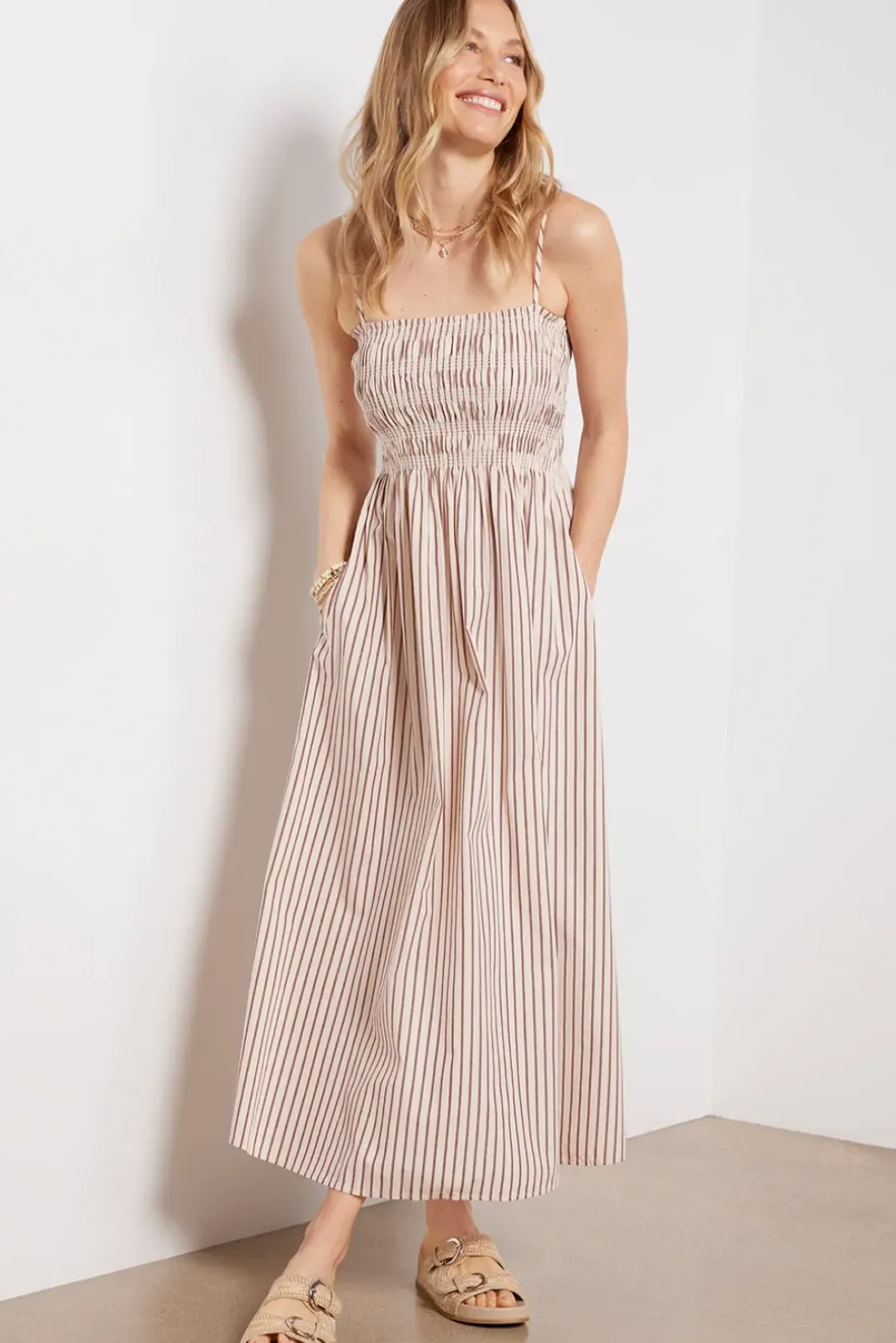 Dresses<PISTOLA Bianca Dress Tiramisustripe