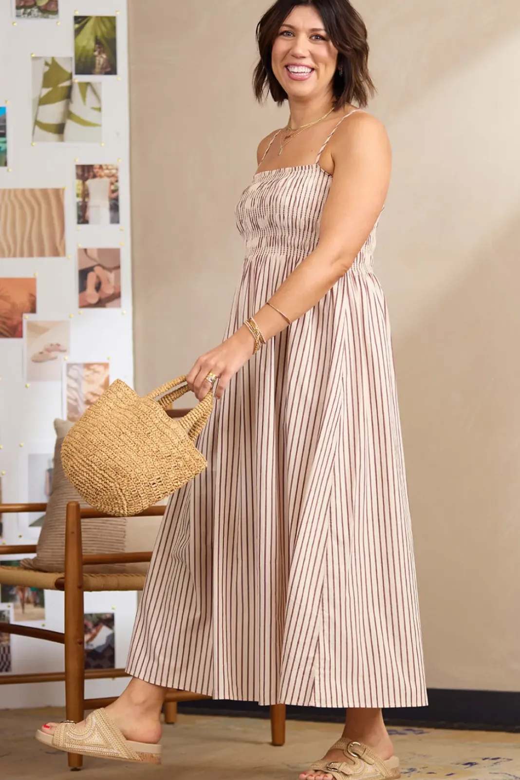 Dresses<PISTOLA Bianca Dress Tiramisustripe
