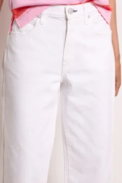 Jeans<AMO Billie Crop Alabaster