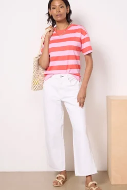 Jeans<AMO Billie Crop Alabaster