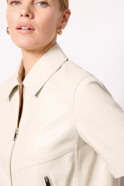 Blazers & Jackets<EVEREVE Billie Half Sleeve Moto Dove