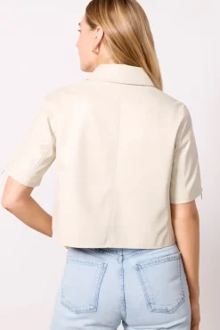 Blazers & Jackets<EVEREVE Billie Half Sleeve Moto Dove
