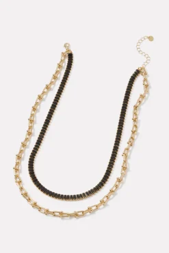 Jewelry<EVEREVE Biltmore Layered Necklace Gold/Black