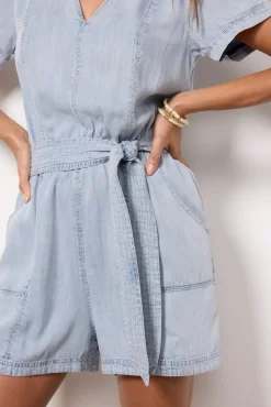 Jumpsuits & Rompers<EVEREVE Birdie Romper Chambray