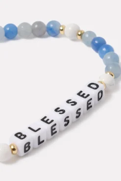 Jewelry<LITTLE WORDS PROJECT Blessed Bracelet Bluestone