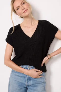 Sweaters<EVEREVE Bonnie Strong Shoulder Vest Black