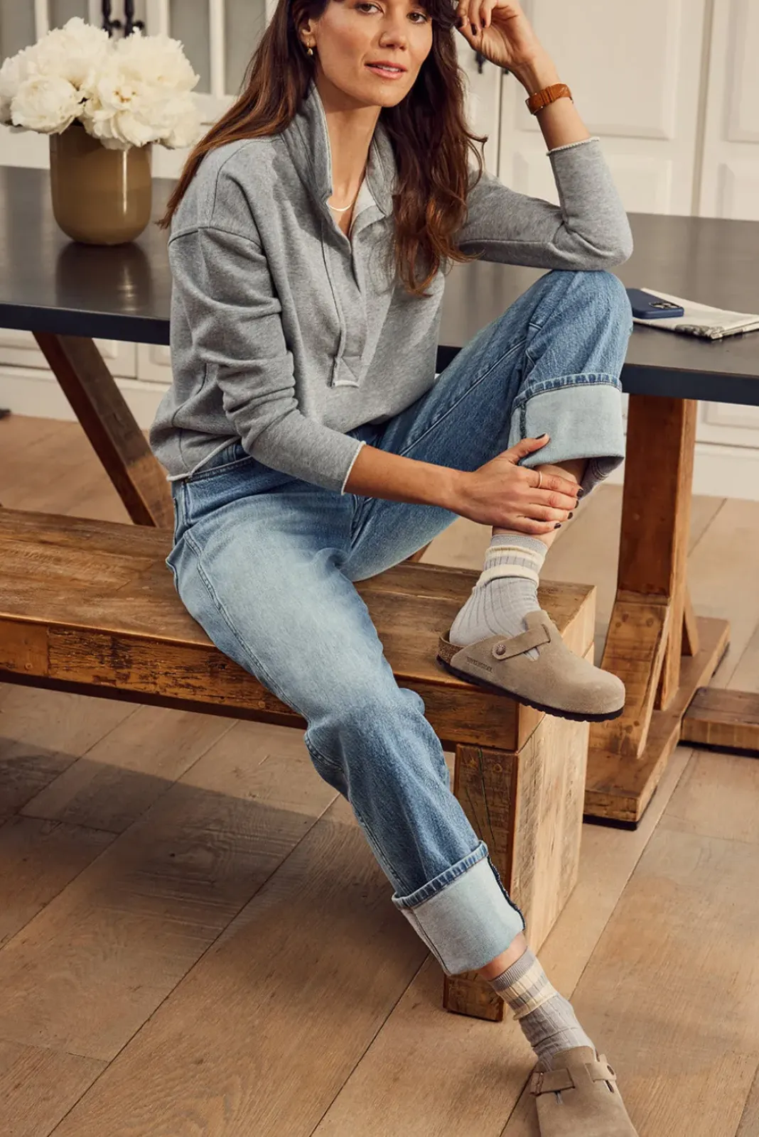 Shoes<BIRKENSTOCK Boston Clog Suedetaupe