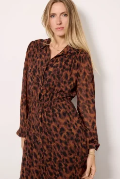 Dresses<EVEREVE Bowie Button Front Dress Animal