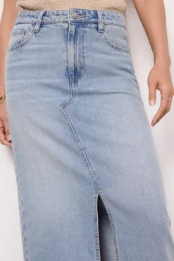 Skirts<KUT FROM THE KLOTH Brea Long Skirt Mediumwash