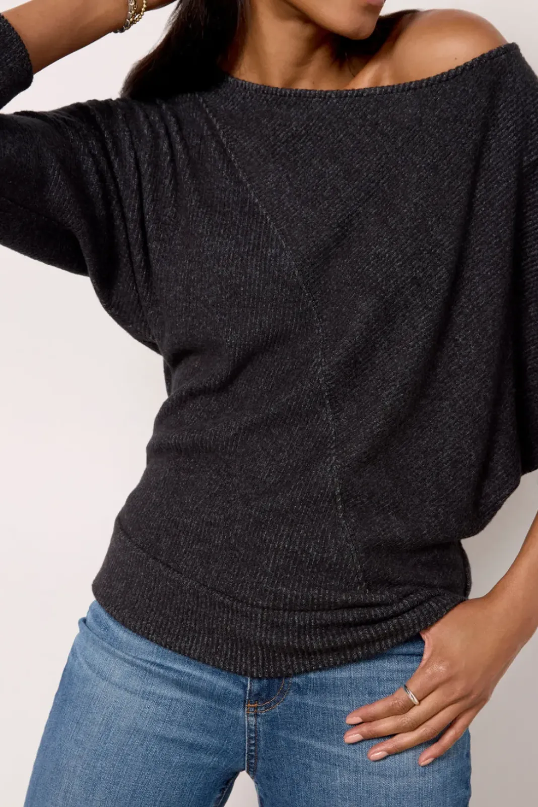 Tops & Tees<EVEREVE Brielle Off Shoulder Top Darkgreyheather