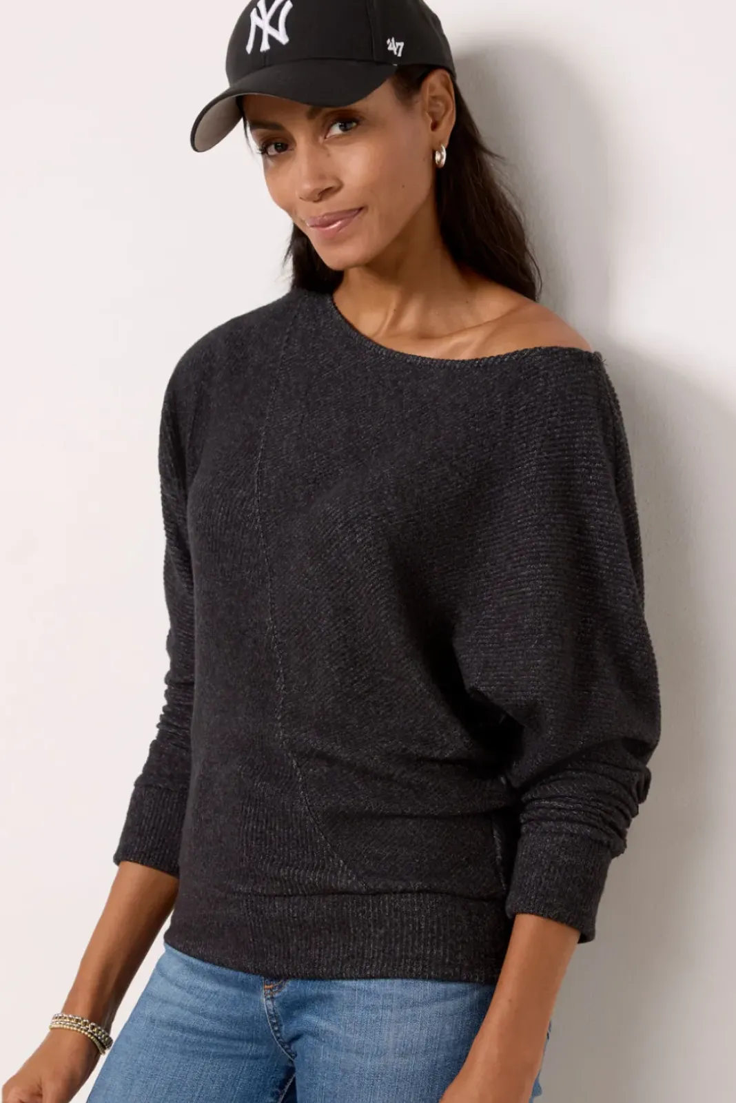 Tops & Tees<EVEREVE Brielle Off Shoulder Top Darkgreyheather
