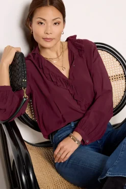 Tops & Tees<VELVET Briya Blouse Malbec