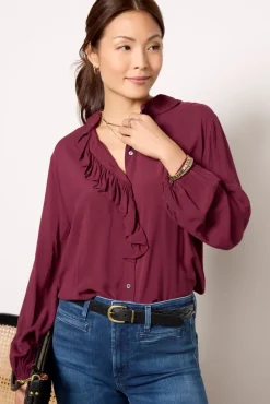 Tops & Tees<VELVET Briya Blouse Malbec