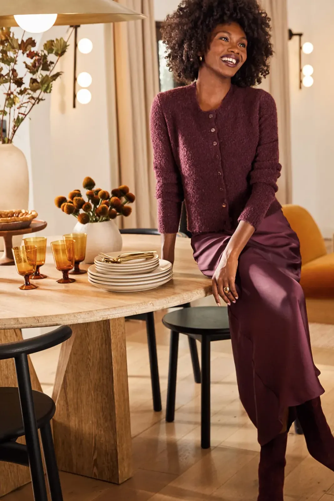 Sweaters<Z SUPPLY Brooke Cardigan Berrywine