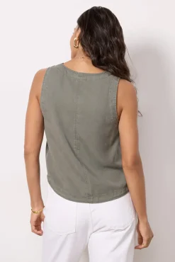 Tops & Tees<EVEREVE Brooklyn Tencel Tank Olive