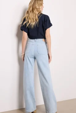 Jeans<PAIGE Brooklyn Wide Leg 31` Makena
