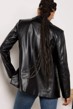 Blazers & Jackets<EVEREVE Brooks Faux Leather Blazer Black