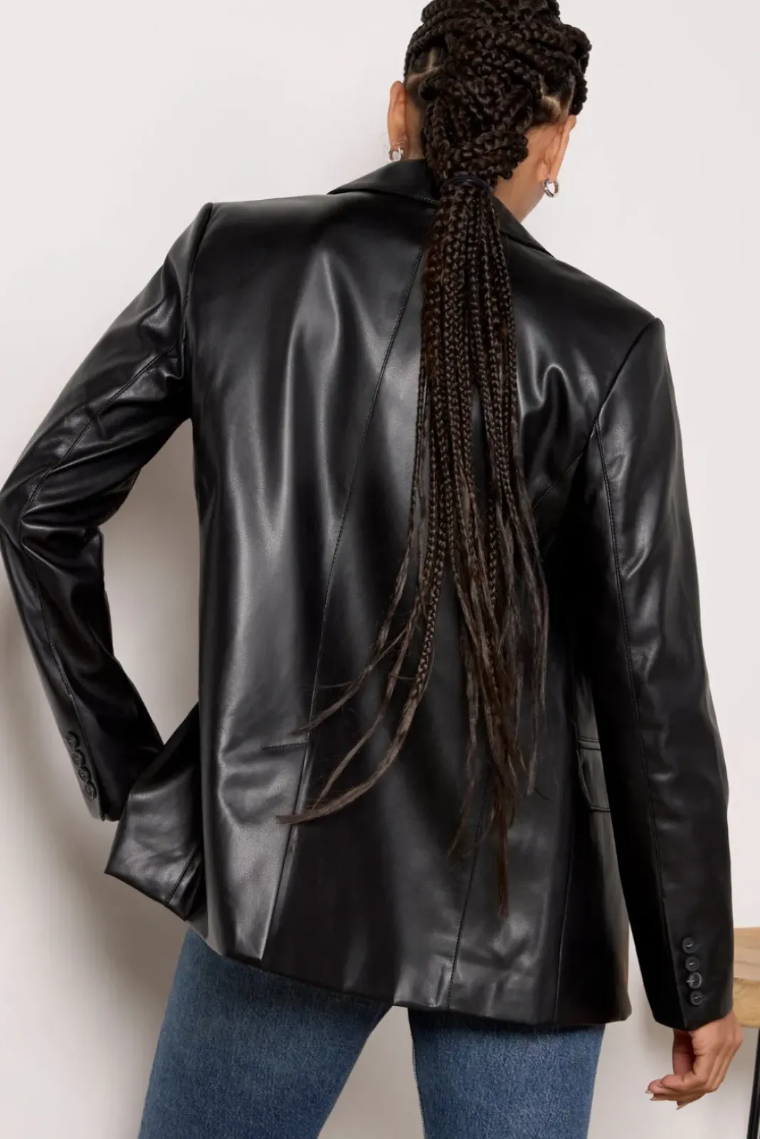 Blazers & Jackets<EVEREVE Brooks Faux Leather Blazer Black
