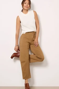 Pants & Leggings<VELVET Brylie Barrel Leg Pant Clove