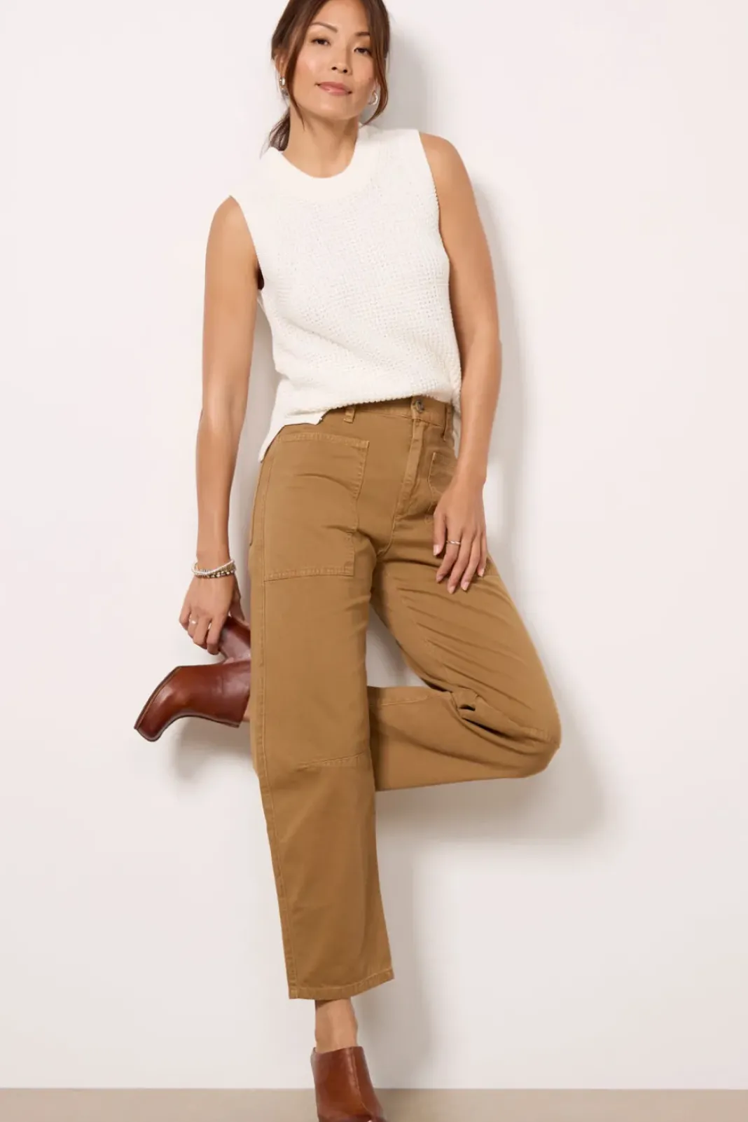 Pants & Leggings<VELVET Brylie Barrel Leg Pant Clove